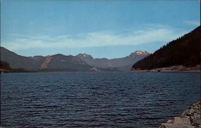 Washington Lake Keechelus Cascade Mountains ~ postcard sku121