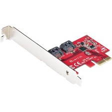 StarTech SATA PCIe Card - 2 Port PCIe SATA Expansion Card - 6Gbps - Full/Low ...