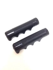 BLACK BICYCLE PISTOL STYLE CONTOUR GRIPS CRUISER 4 1/2" x  7/8" PAIR NEW