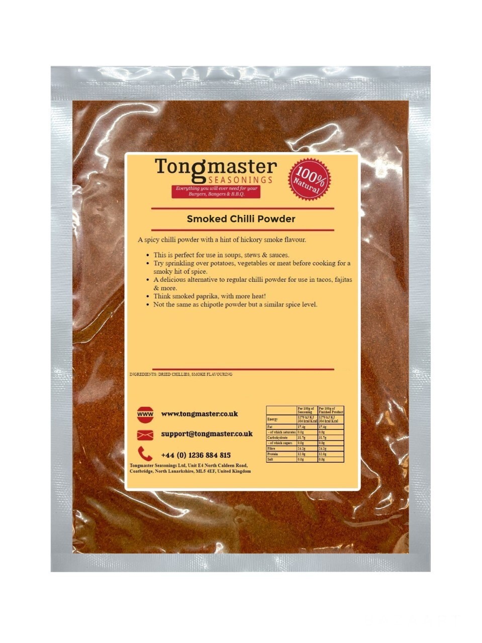 Hickory Smoked Ground Chilli Powder - 100g