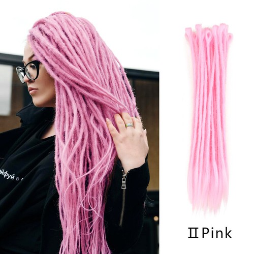 20" Synthetic Single Ended Dreadlocks Extensions SE Dread Locs Pre-looped Dreads - Picture 22 of 26