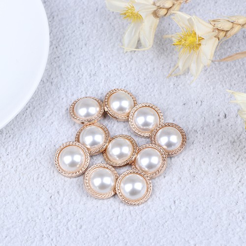 10pcs Pearl Metal Shank Buttons for Sewing Scrapbooking DIY Craft DecorationS_cd - Picture 9 of 12