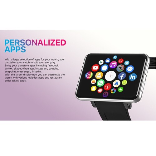 Duży ekran 4G LTE Android Smart Watch 2,86" Ekran dotykowy GPS WiFi Kamera 3GB + 32 GB - Zdjęcie 12 z 23