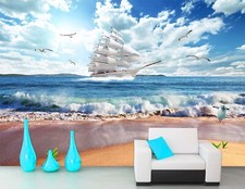 3D Ocean Sailing KEP5267 Wallpaper Mural Self...