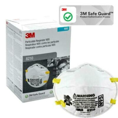 ☆【ケース販売】3M 8210 N95防塵マスク 20枚入×8箱 =160枚 NEW! 3M 8210 N95 Disposable Protective Particulate Respirator Dust