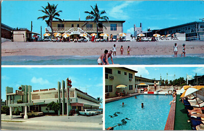 Sandy Shores Motel  Miami Beach Florida  AAA Vintage Postcard (D11)