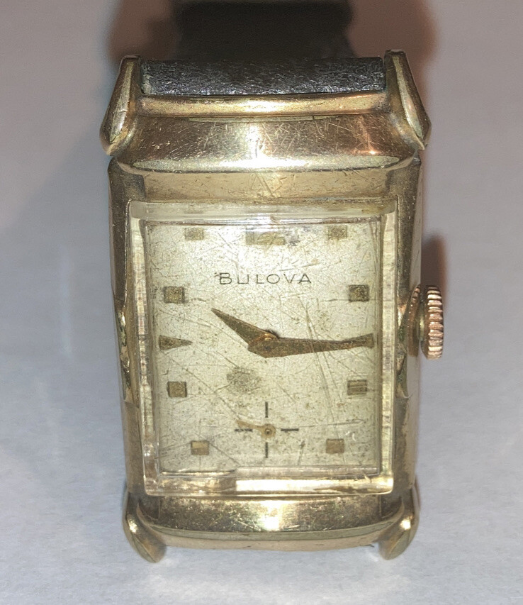 Vintage Bulova Mens L4 Mechanical 10k Gold Rolled RGP Watch 21 Jewels