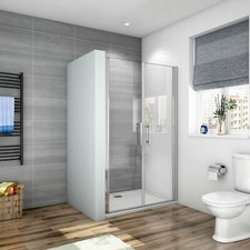 Box Doccia 195cm Doppie Ante Battenti Saloon Vetro 6mm Temperato Anticalcare