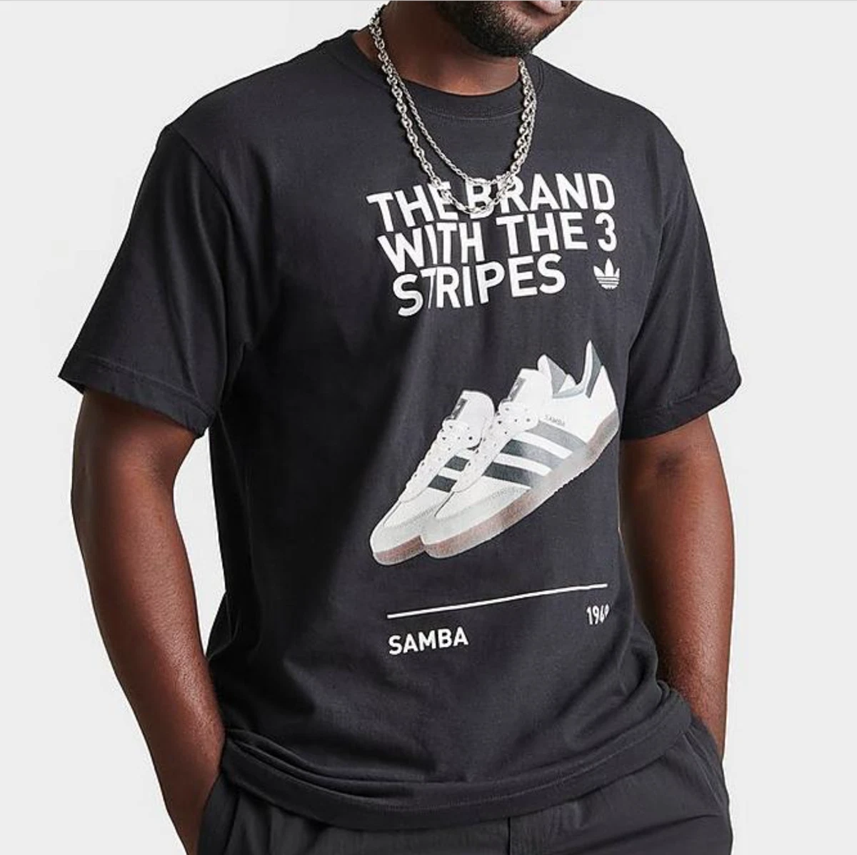 NEW MEN\'S ADIDAS ORIGINALS SAMBA ~SIZE #JE2040 SHIRT LARGE TEE TREFOIL eBay 