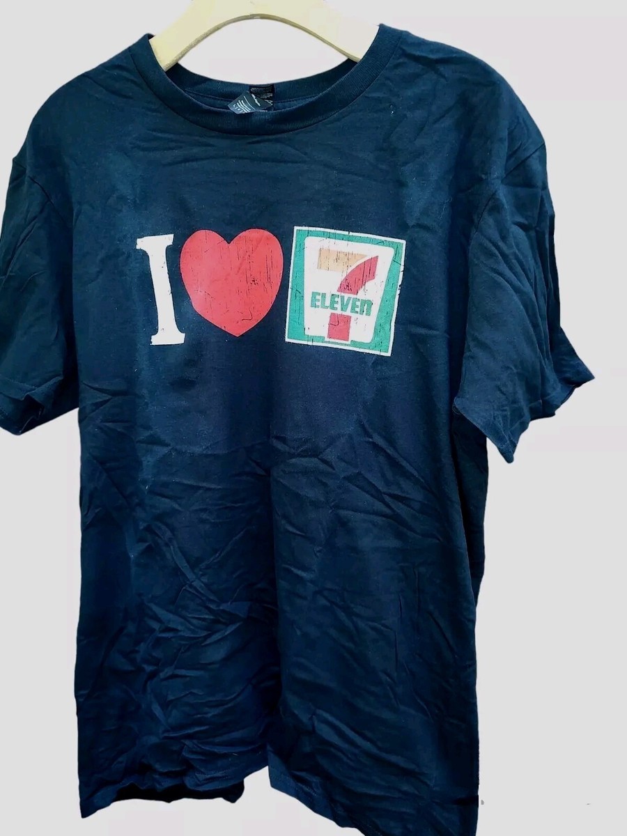 VTG 7-11 Customer Promo Giveaway T-SHIRT , I Heart 7-11, LARGE