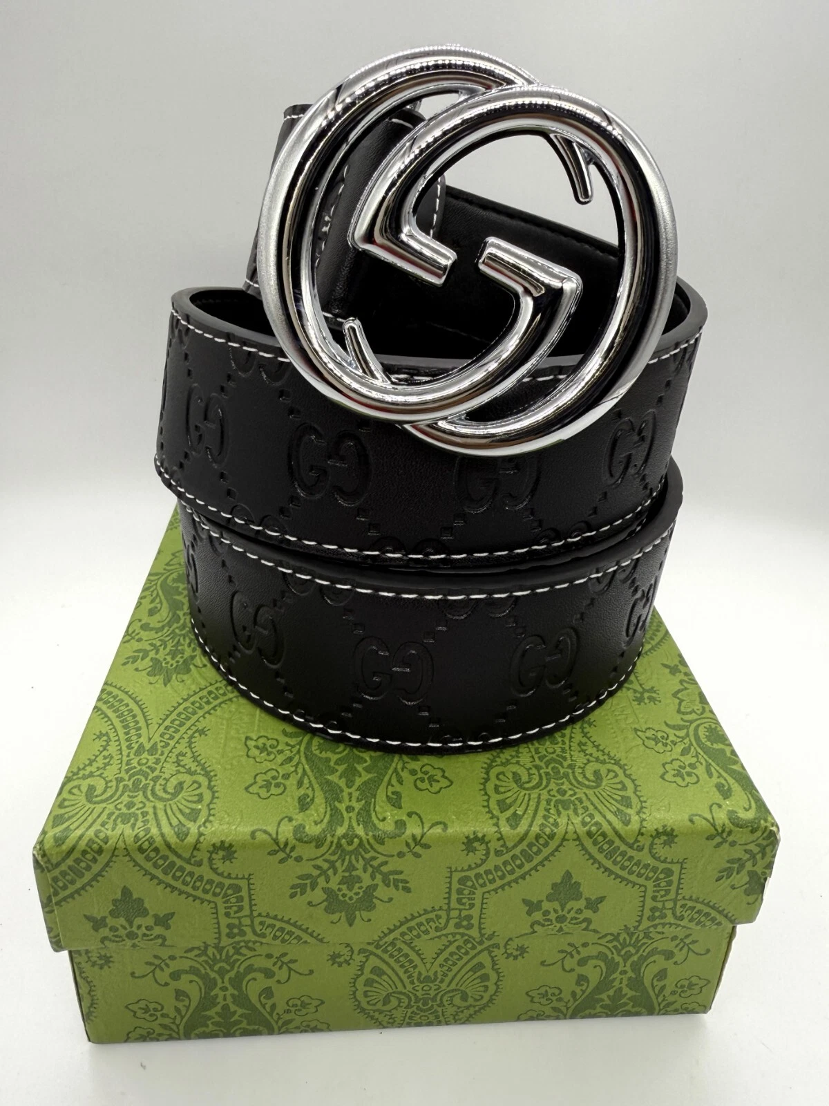 Rare ceinture cuir unisexe couleur noir GUCCI édition limitée avec boite