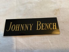 JOHNNY BENCH REDS NAMEPLATE AUTOGRAPHED SIGNED BASEBALL BAT JERSEY PHOTO HELMET