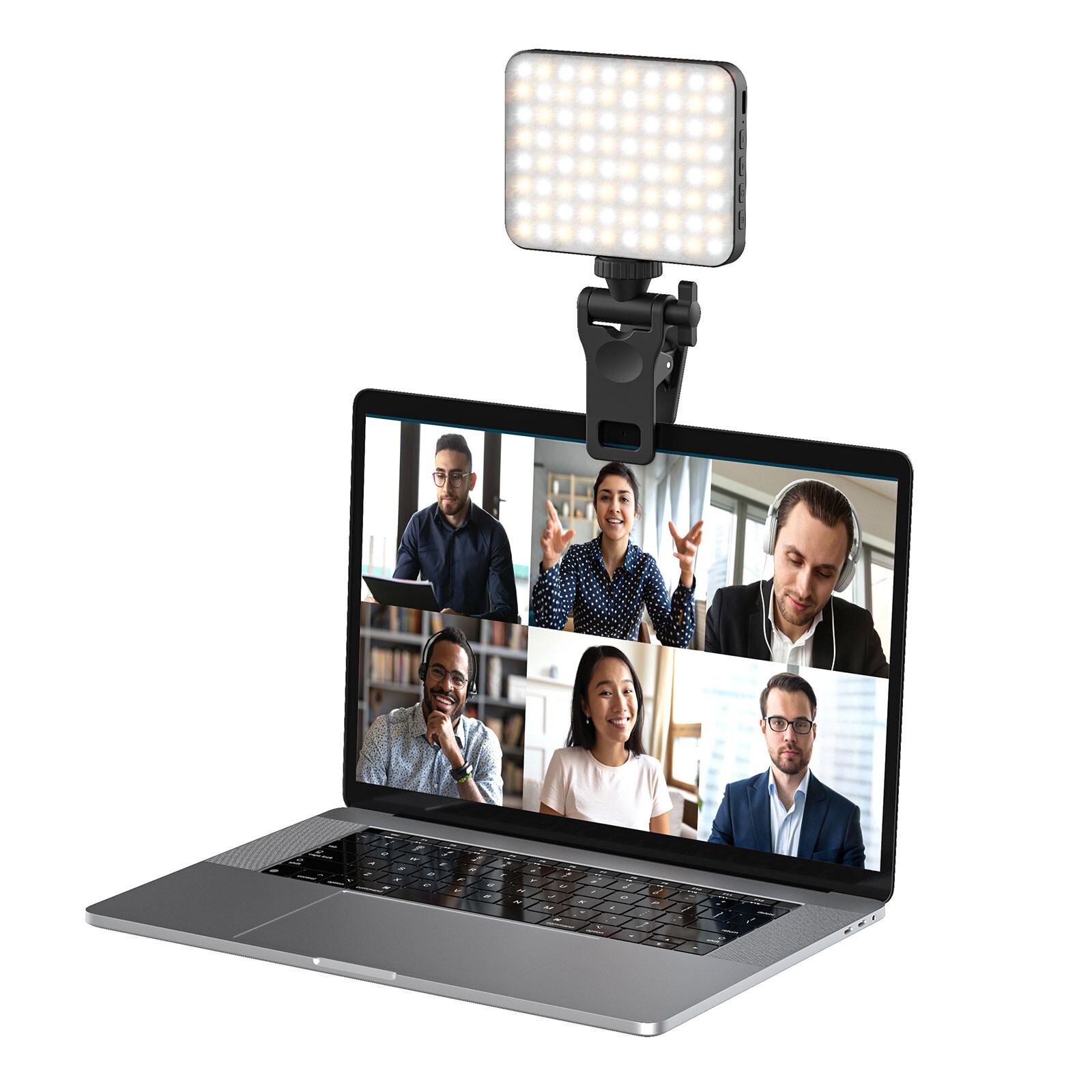 3 Light Modes Selfie Light W/Clip LED Rechargeable For Live Stream/Selfies