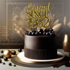 Happy Birthday Name Cake Topper Personalised Mirror Acrylic Legend Cake Topper20