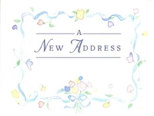 New Home Address We Moved Watercolor Flowers Ambassador Note Cards  - Set of 6