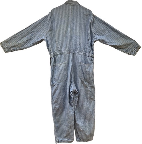 Vintage Overalls Montgomery Ward PowrHouse Coveralls Mechaniker Denim/Herringbone - Bild 2 von 12
