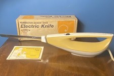 VINTAGE Hamilton Beach Scovill Electric Knife Model 275G Gold Made in USA w/ Box