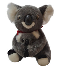 Koala & Baby Joey Plush Stuffed Animals with Australian Flag Bandana 7.75 Inches