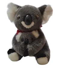 Koala & Baby Joey Plush Stuffed Animals with Australian Flag Bandana 7.75 Inches