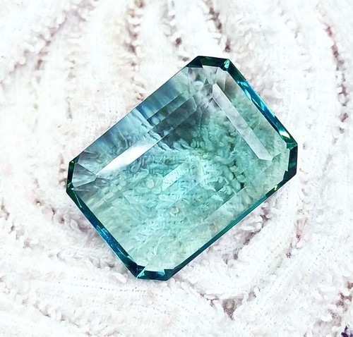 Green Amethyst Emerald Cut 18.10 Ct Certified Loose Gemstone With Free Gift - Picture 4 of 7