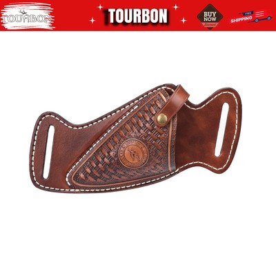 TOURBON Leather Garden Tool Pruner Shears Sheath Scissors Holster Belt Pouch
