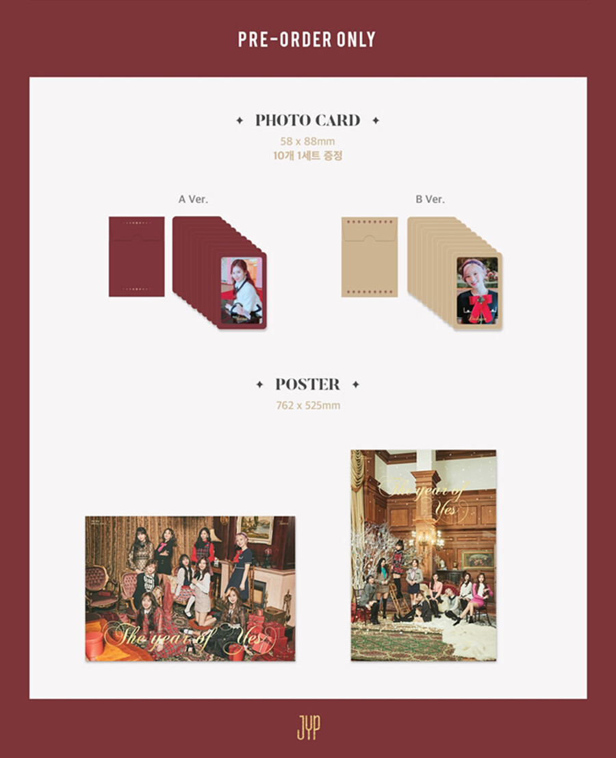 TWICE [THE YEAR OF YES] Special Album CD+POSTER+Photo Book+4 Card+