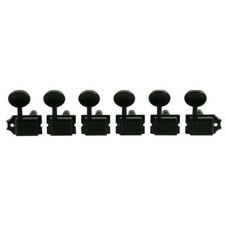 Kluson 6 In Line Locking Deluxe Series Tuning Machines Black