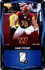 2024 Mattel Uno Elite Blue #47 Samuel Cosmi Washington Commanders Insert Card