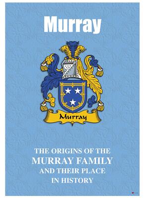Murray English Surname History Booklet with Historical Facts of this Famous Name