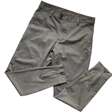 Rhône Commuter Classic Pants Mens 30 Gray Performance Chino Slim Ankle Zippers
