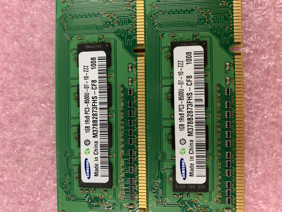 Lot( 2 ) 1GB Samsung M378B2873FHS-CF8 1Rx8 PC3-8500U Desktop RAM Memory - Image 3 of 4