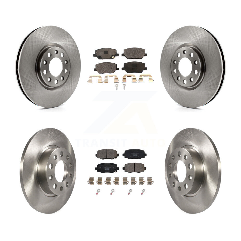 Front Rear Disc Brake Rotors And Ceramic Pads Kit For Jeep Renegade Fiat 500X