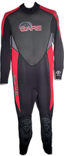 Bare 3/2mm Ignite, Men's Full Wetsuit Size S, Black, Red and Gray 