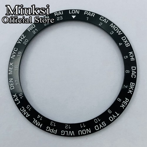 Miuksi 38mm balck blue red titanium bezel insert fit 40mm watch case - Picture 4 of 9
