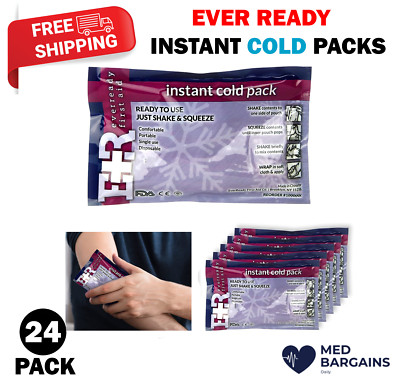 INSTANT COLD COMPRESS ICE PACKS 6''X9'' CASE OF 24 Calcium AMMONIA NITRATE BASED