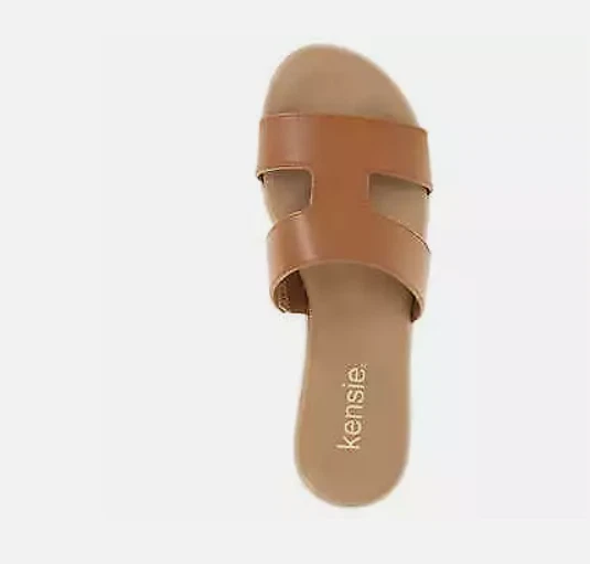 Sandalia para mujer Kensie Elena banda H Slide, marrón - ¡NUEVA!! Foto 4 de 4