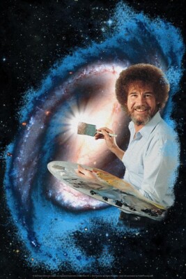 Bob Ross Galaxy Painting Bob Ross Poster Bob Ross Collection Bob Art Painting