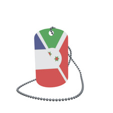 Dog Tag Flag Bunting Burundi France Dog Tag Aluminium 30 x 50mm