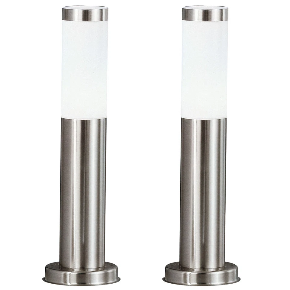 Außenleuchte Sockelleuchte Stehlampe Wegeleuchte Edelstahl Terrasse Garten 2x - Bild 2 von 4