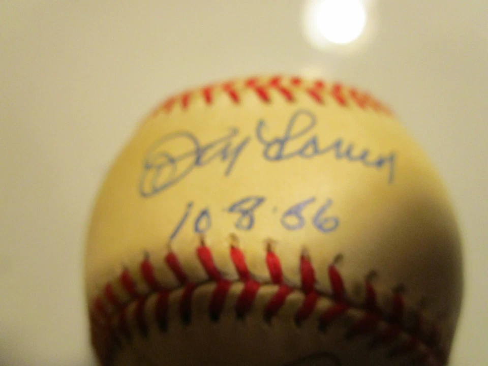 DON LARSEN, DAVID CONE NY YANKEES SIGNED AUTOGRAPHED AL BASEBALL - Image 4 of 4