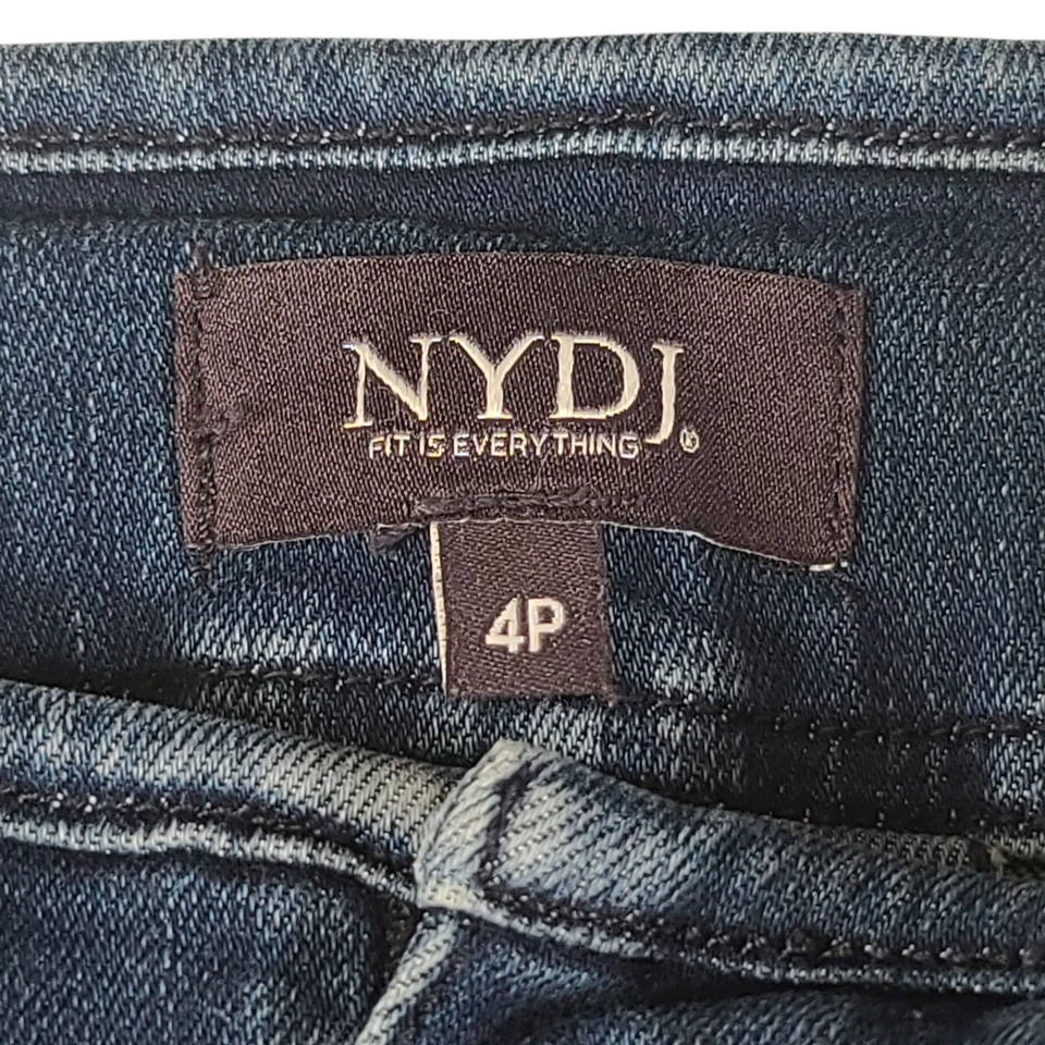 NYDJ Jeans Womens 4PS 28x29 Blue Marilyn Straight Low Rise Dark Wash Lift Tuck - Image 3 of 4