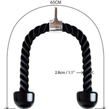 CORDA DOPPIA PER TRICIPITI BICIPITI DORSALI CON MOSCHETTONE CORDA INTRECCIATA NY