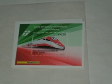 ITALIA 1  UN FOGLIETTO LINEA FERROVIARIA ALTA VELOCITA' TO/SA  ANNO  2010 NUOVO