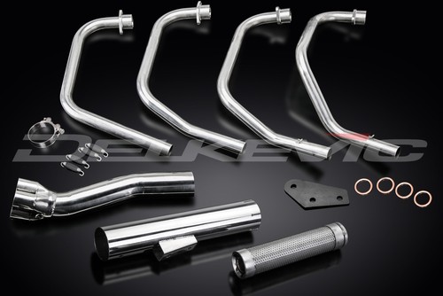 Silenciador recto de acero inoxidable 4-1 escape completo Delkevic Suzuki GS850 1979-1981 - Imagen 2 de 6