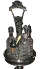 Simpson, Hall, Miller cruet/condiment silverplate server w/stand & ornate handle — photo 1