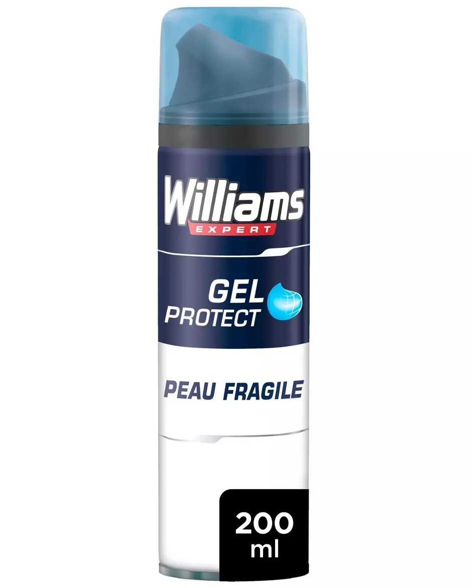 Gel à raser Williams Expert protection peau fragile lot de 3 x 200ml