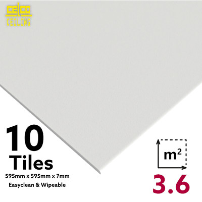EasyClean Hängedecke Vinyl 595x595 abwischbar 600x600 10 Fliesen wasserdicht