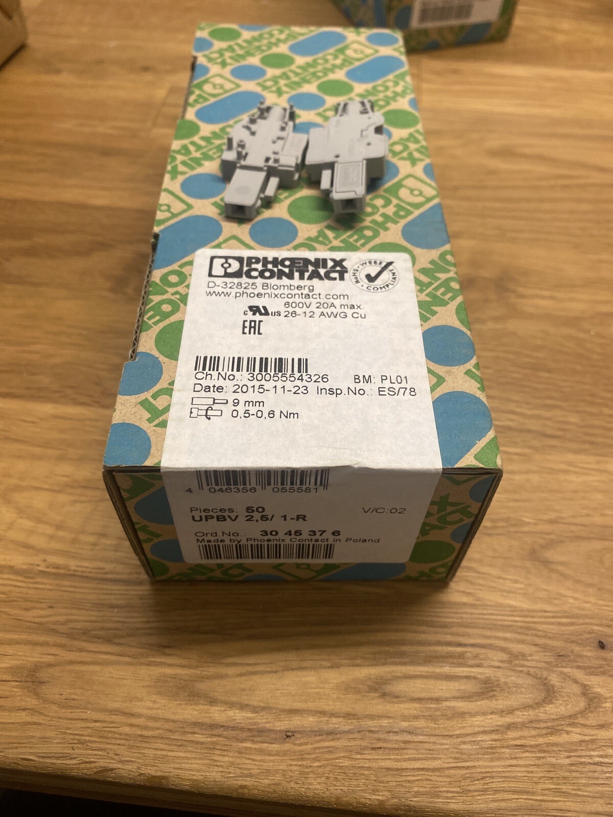 50 Stück Phoenix Contact COMBI-Stecker UPBV 2,5/ 1-R Klemmenleisten 3045376