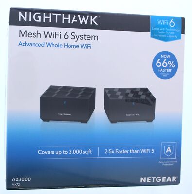 Nighthawk Mesh Wi-Fi 6 System Advanced Whole Home Wi-Fi