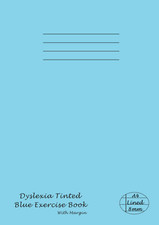 Dyslexia Tinted Exercise Book A4 8Mm Lined - Blue: 8 Mm (0.8Cm) Wide Lined Visua